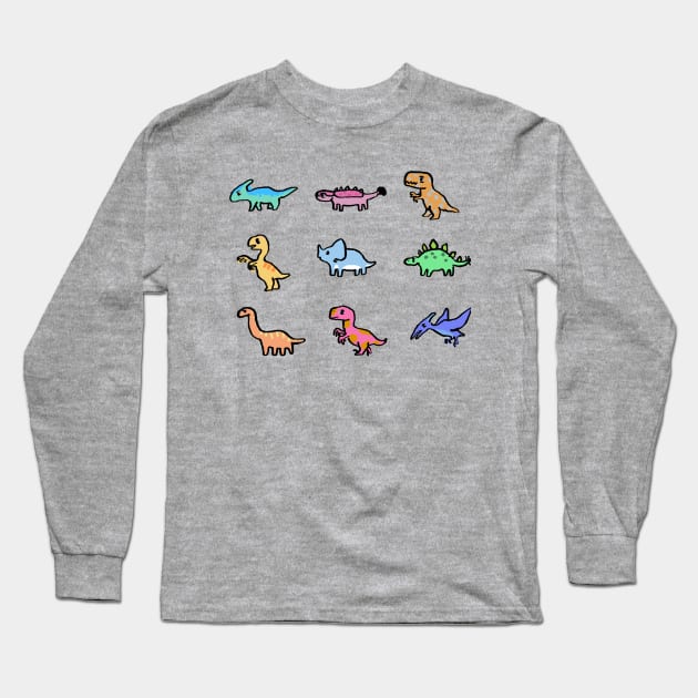 Mini Dinos Long Sleeve T-Shirt by wally11